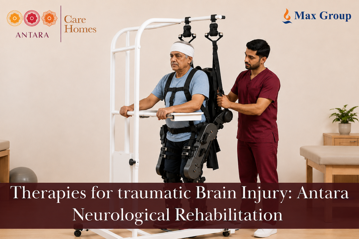 bi patient taking therapies at antara neurological rehabilitation, Gurgaon