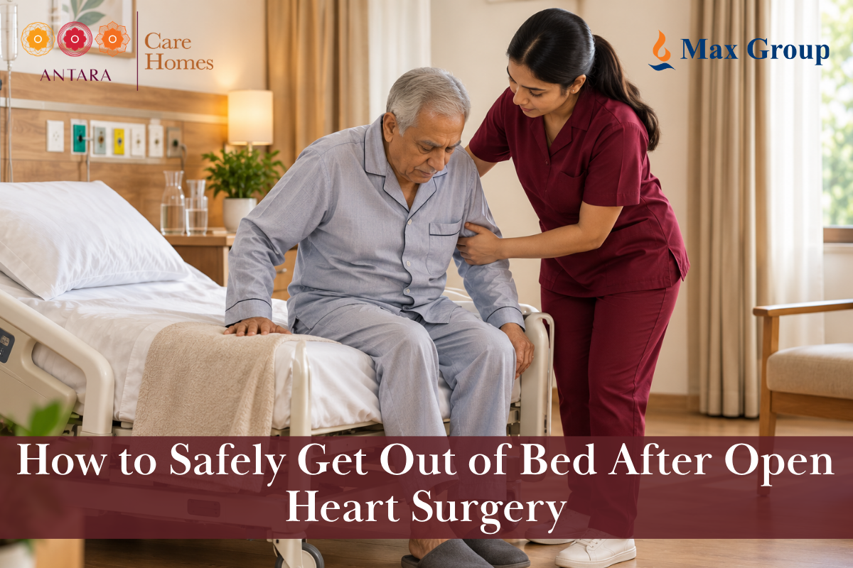 Patient at antara care homes Noida for cardiac rehabilitation.
