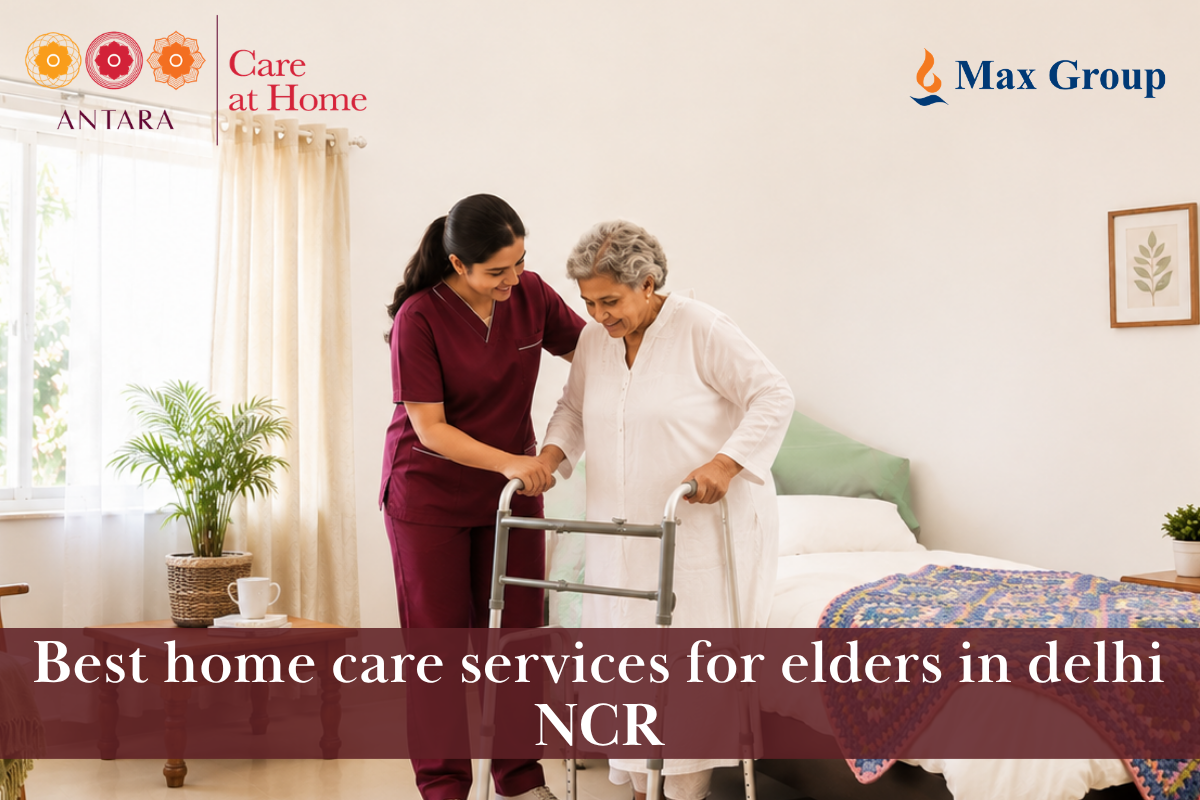 Elderly receiving patient caretaker from antara care at home in delhi-ncr