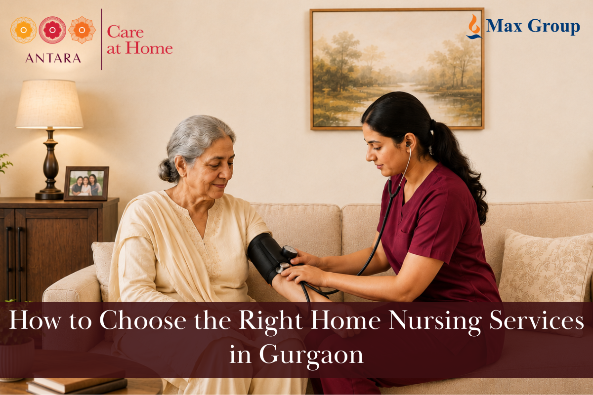 elderly woman getting nursing care at home services from Antara in faridabad