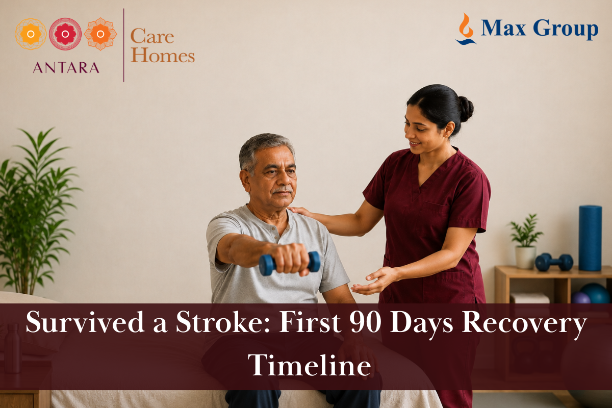 patient getting physiotherapy after stroke in Antara post operative care rehab.